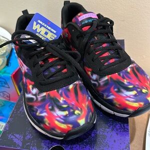 SKECHERS HEALTHCARE PRO SR WORK SHOES SIZE 8 Wide Multi colored